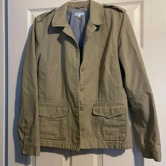 giacca Jackets & Blazers - Giacca Gallery women’s tan lined utility jacket size medium